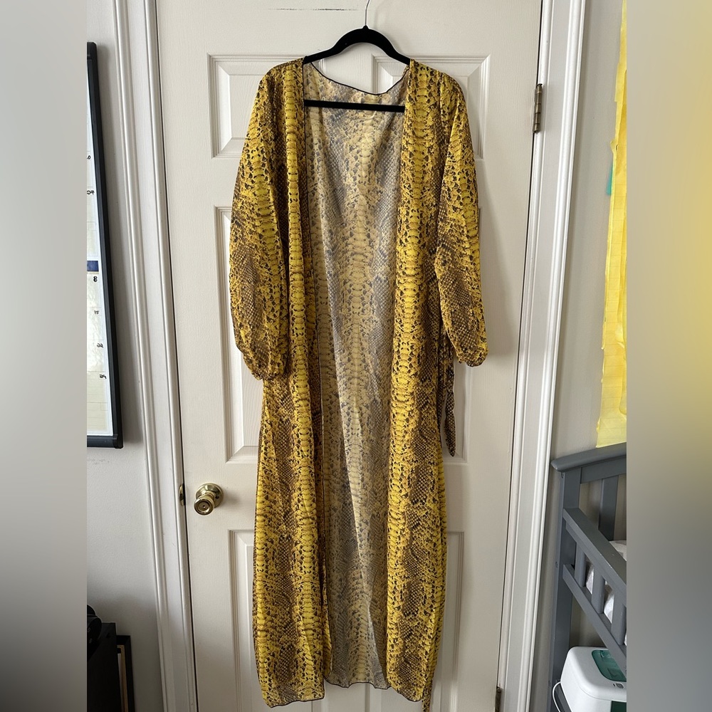 Snake skin swim cover up